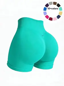 Women's High-Waisted Yoga Pants, Plain Design, Comfortable & Stylish Workout Wear, Ideal for All Seasons, Casual Style