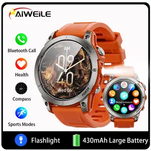 2024New Rugged Military Fitness Smart Watch Men For Android Xiaomi IOS 3ATM Waterproof Sport Ai Voice Calling Smartwatch Outdoor