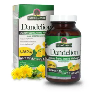 Nature's Answer Dandelion Root 1260mg 90-Capsules | Digestion, Liver, and Gallbladder Function Support | Gluten-Free, Non-GMO, Vegan, No Artificial Flavors or Preservatives | Single Count