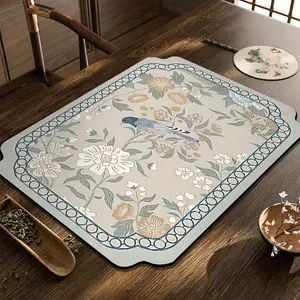 American Retro Style  Table Protection Mat diatom mud mat Rapid Dry Mat Counter Absorbent Kitchen Sink Non Slip Water Catch Mat Kitchen Mat / Door Mat / Placemat Spill Catch / Dirt Trap Ergonomic / Cushioned / Rapid Dry / Spill Catch / Dirt Trap