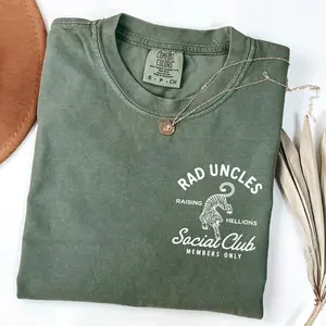 Comfort Colors Rad Uncles Social Club Shirt Cool Uncles Club T-Shirt New Uncle Shirt Best Uncle Shirt Baby Announcement Shirt for Uncle Oversized Fitted