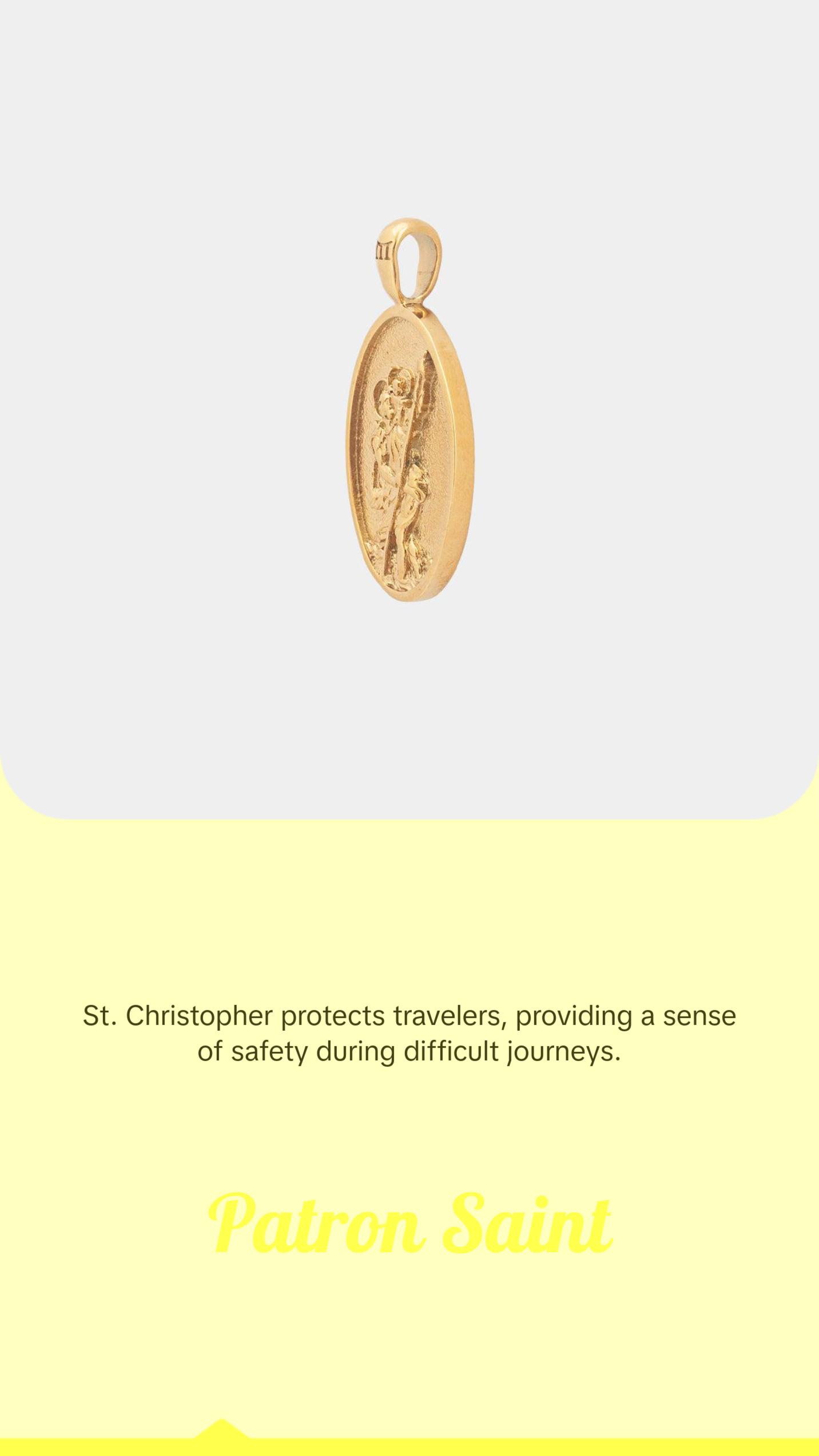 St. Christopher Pendant - Gold