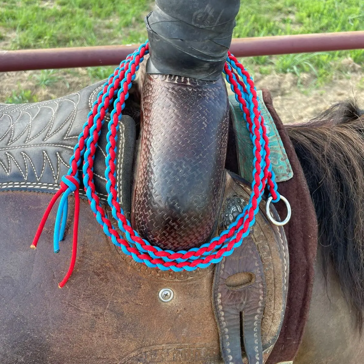 Piggin String 6ft, Calf Tie Down, Braided Get Down Rope, Braided Paracord Piggin String Tie Down Rope, Cowboy Accessory Rope