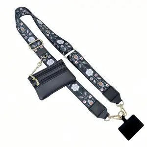 Cell Phone Lanyard Crossbody, Clip and Go Strap for Phone with Wallet Crossbody, Adjustable Anti-Theft Cell Phone Strap for All Smartphones for Daily and Travel