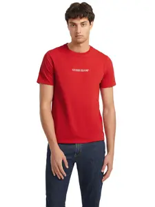 GUESS Jeans Male Slim Embroidered Logo Tee