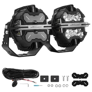 maXpeedingrods 7 inch Matte black DRL Round Universal Driving auxiliary light