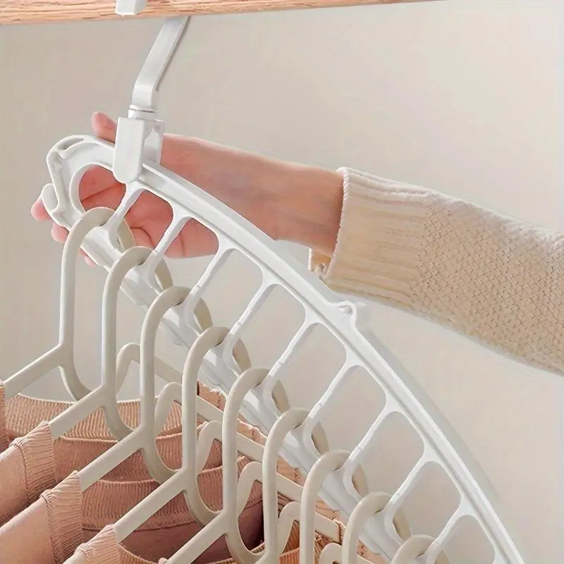 11 Hole Rotating Coat Rack, 1 Count Non-slip Foldable Clothes Rack, Space Saving Rotatable Clothes Hanger for Home Bedroom Dormitory, Organiser