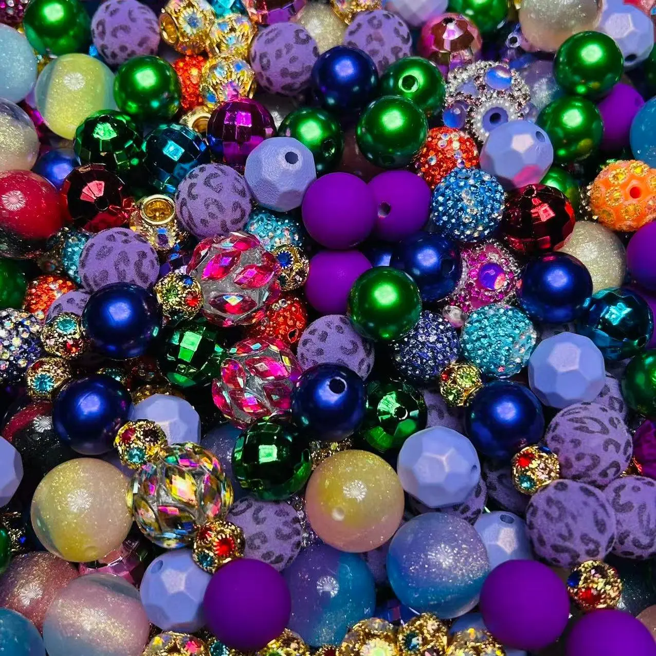 【D.P.C】Choose on Live Color Thems Acrylic DIY Beads Mix - 150ml 300ml 650ml Sizes for Bracelets Phone Charms Necklaces Hair Beads Bag Chains Earrings Rings Hair Ropes Diy Projects Diy Jewelry