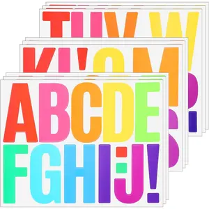 108 count Letter Stickers, 3 Inch Bulletin Board Letters Self Adhesive Vinyl Letter Sticker  Stick  Sticker Alphabet for Poster Bulletin Board Mailbox Classrooms Decor (Colorful)