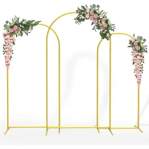 Metal Arch Backdrop Stand,  Arch Backdrop Stand Set of 3 (7.2 ft, 6.6 ft, 6 ft), Wedding Arch Frame, Balloon Backdrop Stand for Ceremony Birthday Party  Shower Graduation Decoration