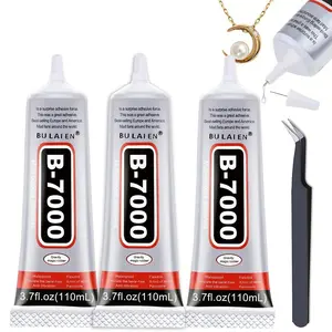 3PCS 110ml B7000 Clear Multi-Purpose Industrial Adhesive for Rhinestones Crafts Jewelry Making Fabric Wood Glass Mobile Phone Repair Crystal Gem and Stone Bonding