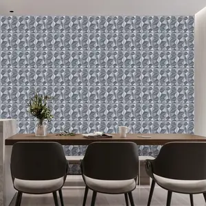 Aadesh 3D Wall Panel Wallpaper (Includes Roll of Mounting Tape), Interior Wall Decor, Geometric Texture Pattern for Living Room, Lobby, Bedroom, Hotel, Office, Game Room, TV Backdrop, 11.8 x 11.8 inches (Approx. 30 x 30 cm), White/Black/Pink/Gray