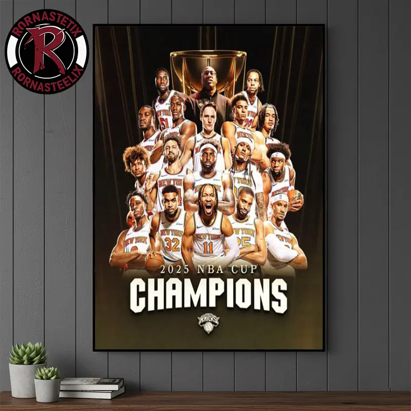 Congrats New York Knicks Champion NBA Cup 2025 Championship Poster