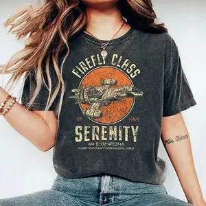 Vintage Firefly Serenity Galaxy T-Shirt - Fan Ship For Walt World Vacation Sweatshirt