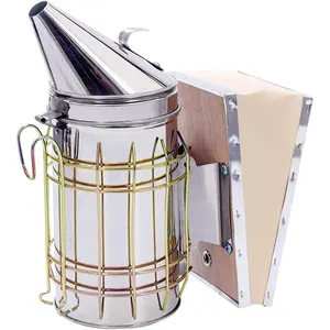 Bee Hive Bee Smoker Stainless Steel with Heat Shield Beekeeping Supplies and Beekeeper Tool Kit