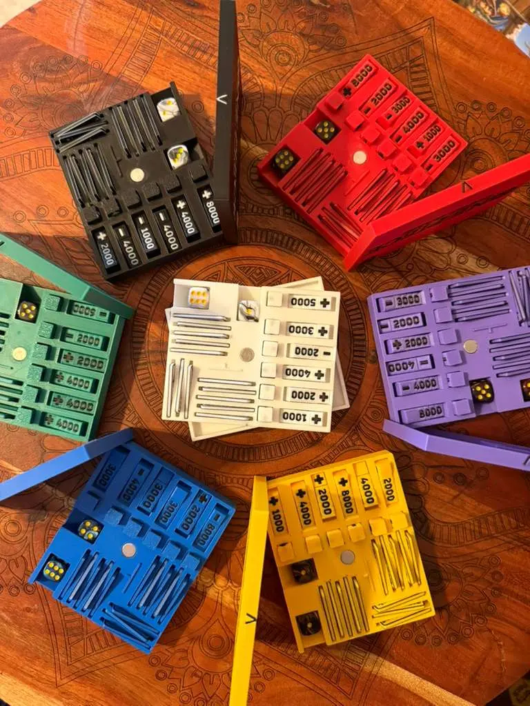Premium Durable PLA Plastic 1 Piece TCG Token Indicator Set - Power, Cost, Effect, Dominate Markers & Dice for Quick Rolls to Enhance Gameplay