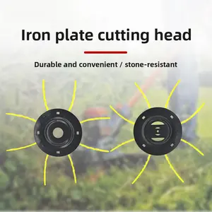 Premium Lithium Battery Lawn Mower Iron Disc Mowing Head – Stone-Resistant, Rope Line Compatible, Lawn Mowing Accessories