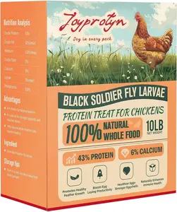 Joyprotyn 1lb/lb Black Soldier Fly Larvae Non-GMO 43% Protein 6% Calcium Dry Food for Chickens High Calcium for Strong Eggshells & Healthy Growth 85X More Than Mealworms Eco-Friendly Natural Whole Food #Summervibes#petlovers fathersdaygift
