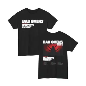 Bad Omens Shirt, Tour 2026 Beartooth President Hoodie, Rock Band T-shirt, Heavy Metal Music Fan,  Womenswear
