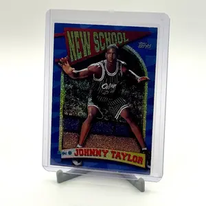 Johnny Taylor "New School" 1997-98 Topps Insert Orlando Magic Classic Pinstripe Uniform Glitter-Foil Background Retro Basketball Card