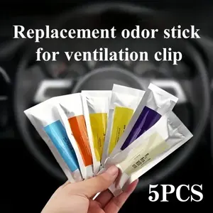 Car Air Freshener Refill Sticks 5PCS, 10 Assorted Scents - Ocean, Lemon, Cologne, Lavender, Osmanthus, Black Ice, Sandalwood, Jasmine, Rose, Water of Life | For Car Vent Diffuser (Diffuser Not Included)