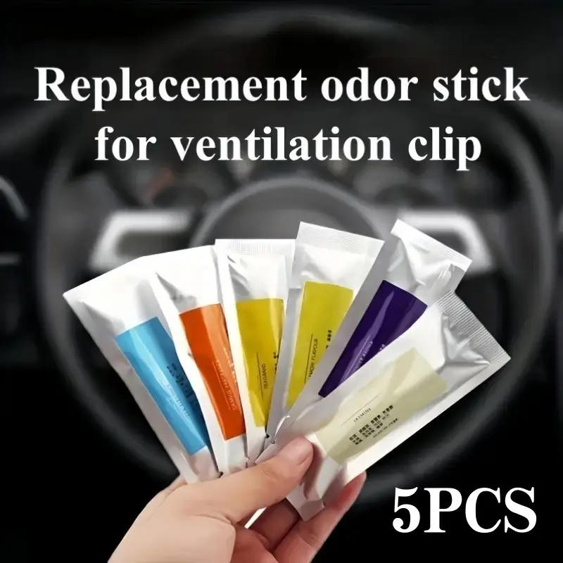 Car Air Freshener Refill Sticks 5PCS, Car Fragrance, 10 Assorted Scents - Ocean, Lemon, Cologne, Lavender, Osmanthus, Black Ice, Sandalwood, Jasmine, Rose, Water of Life | For Car Vent Diffuser (Diffuser Not Included)