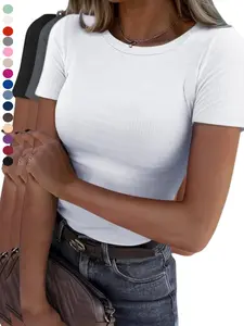 Women's Sleeveless Racerback Tank Top, High Neck Casual Basic Cotton Ribbed Fitted Design, Perfect for Everyday Wear & Holiday