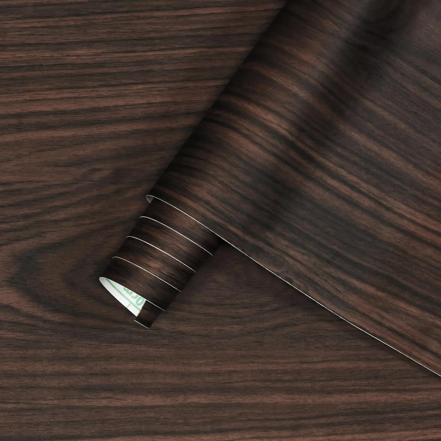 16"x118" Dark Brown Black Walnut  Wallpaper Peel and Stick Darker Brown Walnut  Grain Contact Paper Vinyl Adhesive  Faux  Furniture Sticker for Kitchen Cabinets Table Desk