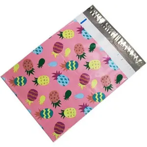 Pink Pineapple Poly Mailers Size 10x13 Colorful Shipping Bags