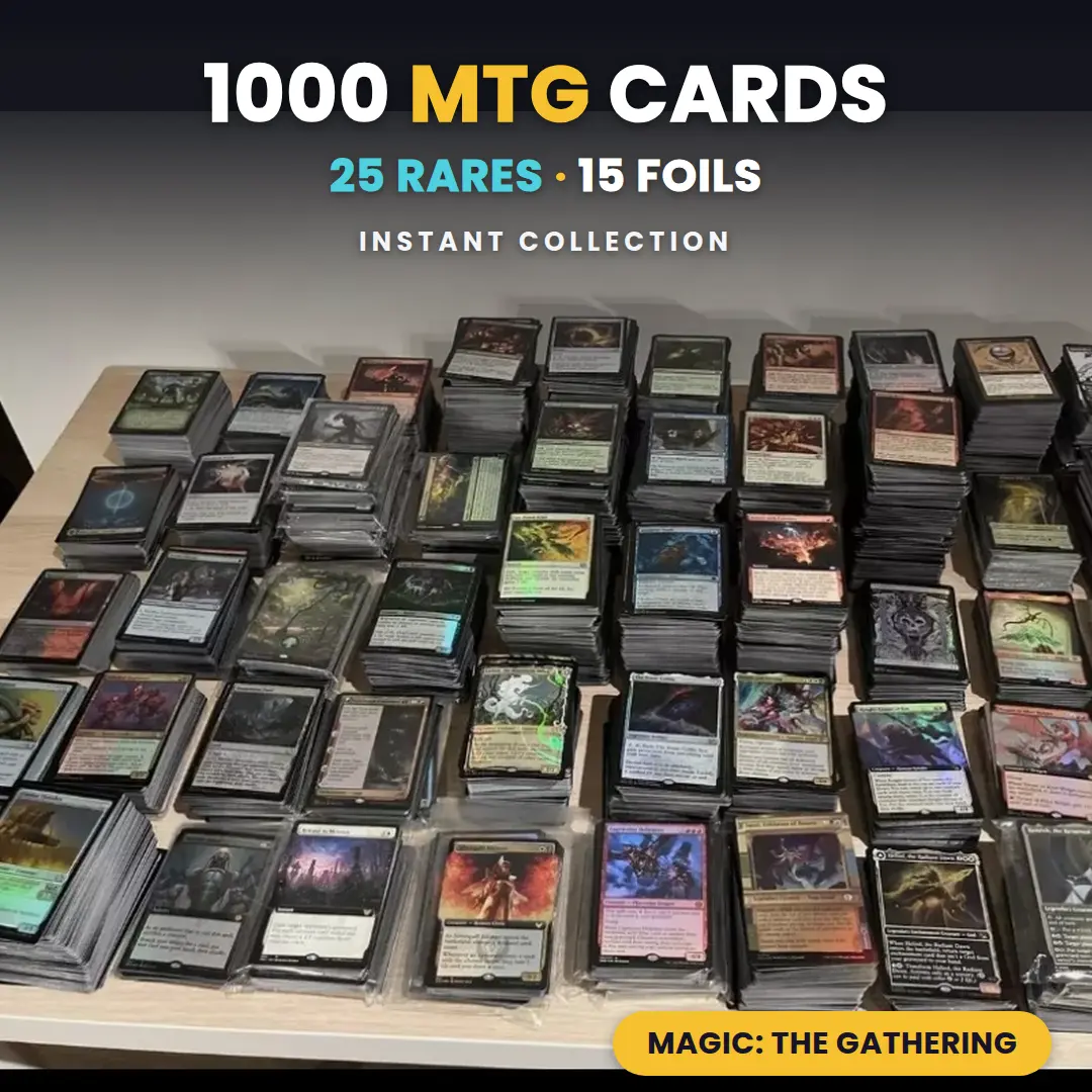 1000 Magic: The Gathering Cards Lot – GUARANTEED 25 Rares + 15 Foils – Instant MTG Collection