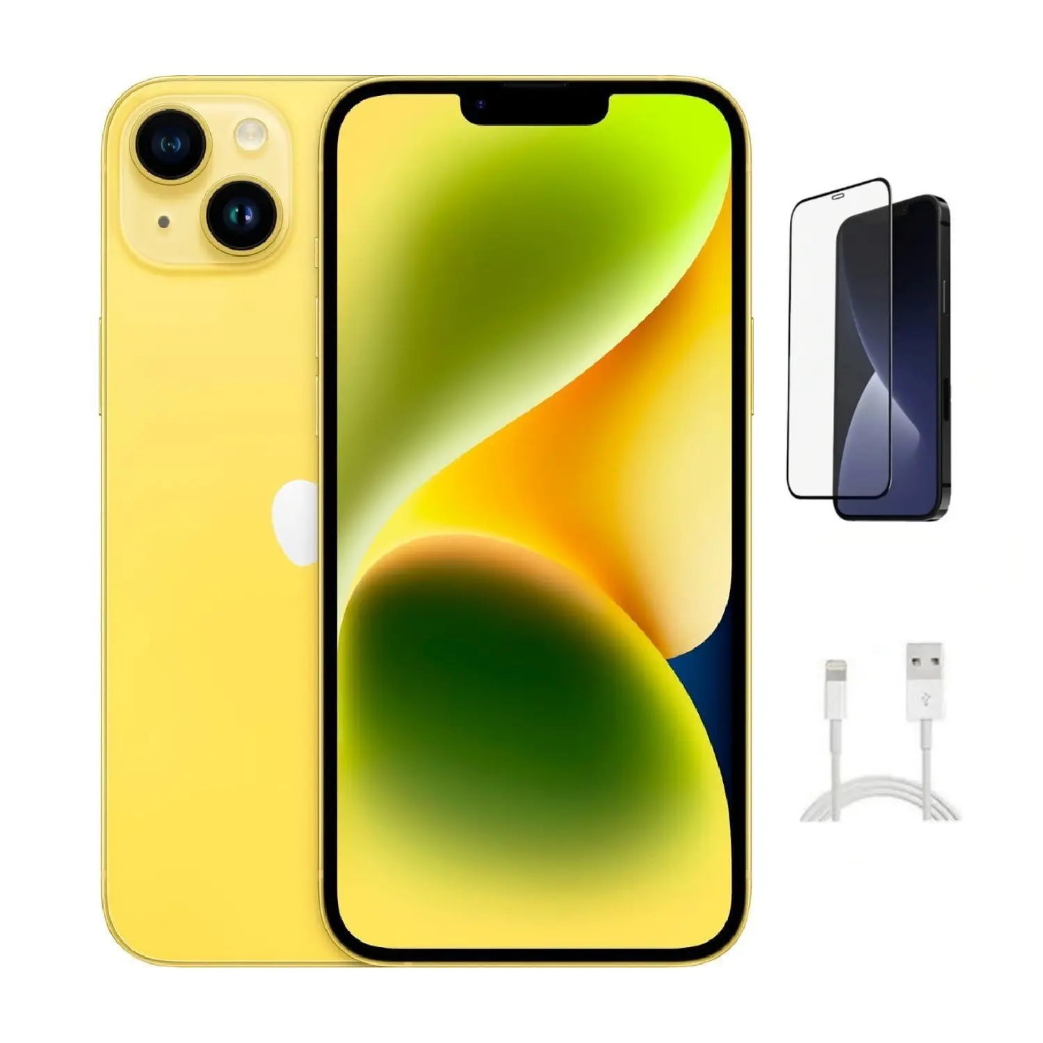 Refurbished Apple iPhone 14 (Fully Unlocked) A2649 Acceptable Condition with Tempered Glass Screen Protector & 1 Year Warranty