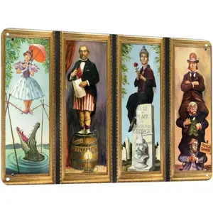 The Haunted Mansion Retro Poster Metal Signs Bar Cafe Restaurants Home Garage Decoration Wall Art Board 12x8 Inch