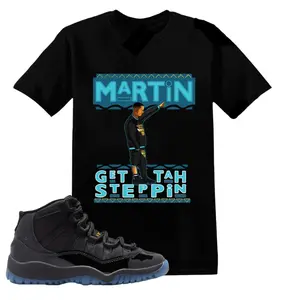11 Gamma Shirt, 11 Gamma Blue Graphic T-Shirt, Sneakerhead Martin Tee Match Sneaker, Go-To Outfit, No Thinking Needed, Everyday