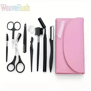 8-Piece Eyebrow Trimming Kit, Premium Stainless Steel Eyebrow Shaping Tools with Combs & Tweezers, Professional Grooming Set for Beginners & Makeup Lovers, Complete Portable Eyebrow Styling & Shaping Kit for Daily Beauty Use