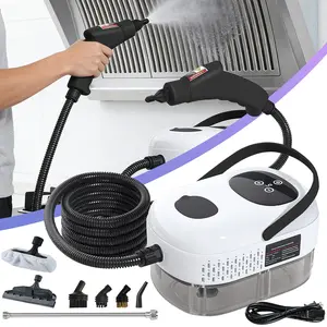 High-pressure And High-temperature Steam Cleaner, Household Steam Cleaner Handheld, High-temperature Carpet Cleaner, Easy to Carry, LCD Display, Multi-speed Control Button, Suitable for Kitchen Fume, Sofa, Tile Gap Cleaning