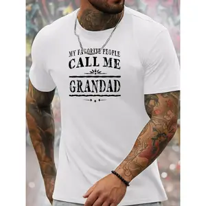 Letter pattern T-shirts, men's T-shirts, casual short-sleeved summer T-shirts
