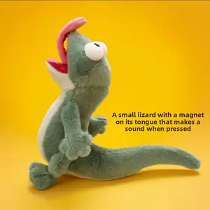 Funny Magnetic Suction Lizard Abstract Animal Plush Toys - Cute Charm, Novelty Mini Stuffed Toy Gag Gift