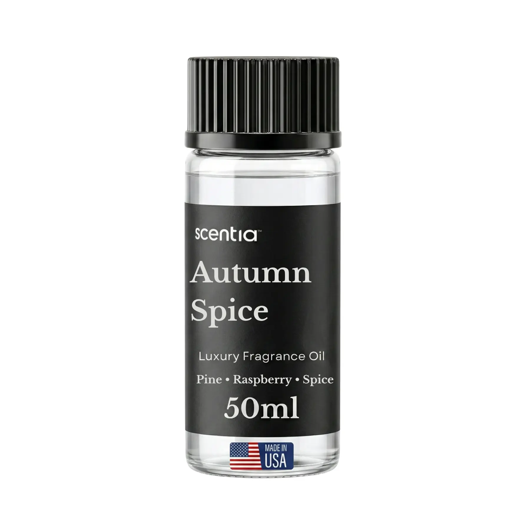 Scentia Autumn Spice Single Bottle Essential Oil Diffuser Fluid - 120ml, Pumpkin Spice & Vanilla Essential Oil Scent, All Seasons Home Fragrances, Halloween Décor, Cool Diffusers Component, Aromatherapy Candle Making Supplies, Scented