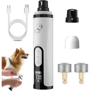 Upgrade Silent Groom Pro Nail Grinder,Silent Groom Pro for Dogs,with LED Light & 3 Speeds,2000mAh Battery,Quick USB Charge (White)