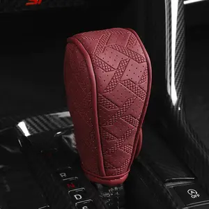 Car Gear Shift Cover, Non-slip & Anti-fading Automotive Car Interior Decorative Cover, Universal Car Interior Accessories for Most Cars, Shift Knob