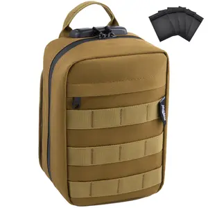 MAICHENG Storage Bag with Combination Lock Carbon Lined Tactical Molle Bag Travel Medication Money Organizer Great for Men Women