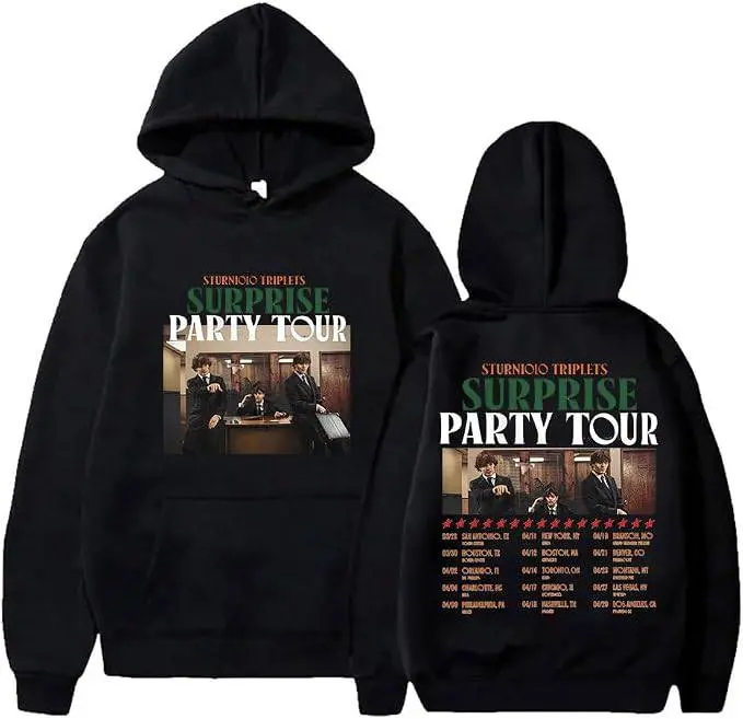 Sturniolo Triplets Surprise Party Tour Merch Hoodies Cosplay Unisex Fashion Long Sleeve Hoodie Pullovers