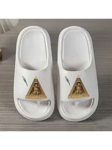 1 pair of summer unisex slippers | Egyptian Pharaoh-style slippers | Indoor/outdoor slippers | Holiday gift/birthday gift slippers | Women's home shoes | Room slippers | Casual slippers | Summer EVA Slippers