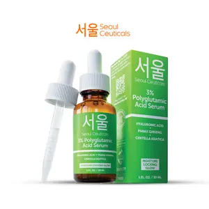 3% Polyglutamic Acid Serum - Daily Korean Skin Care - Organic and Lightweight - Hyaluronic Acid + Centella Asiatica - K Beauty Anti Aging, Restore Moisture and Healthy Glowing Skin 1oz