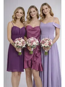 LOT OF 3 Purple Bridesmaids Dresses