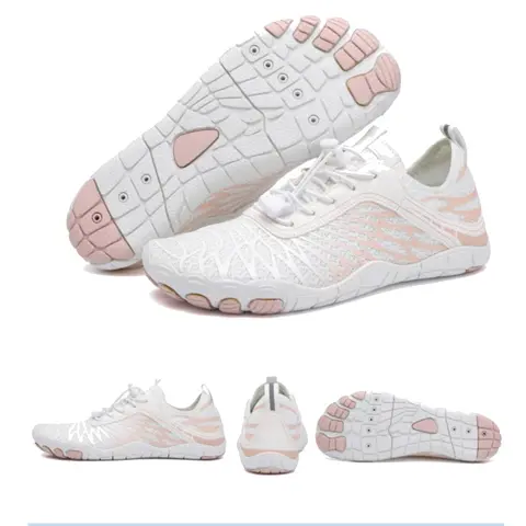 SANPON Women's Barefoot Athletic Shoes - Low-Top, Breathable Wide-Toe Mesh Casual Trainers, Non-Slip Ultra-Thin Flexible Fabric Sole, Washable Universal Fit Activewear Shoes for Beach, Outdoors