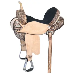 HILASON Flex Tree Western Horse Saddle American Leather Trail Barrel Racing | for Horses