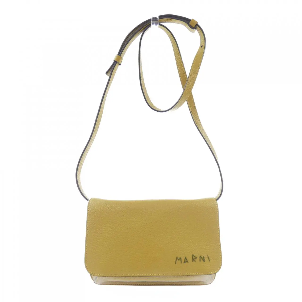 Pre-owned MARNI Calfskin Shoulder Bags Mending Logo Bag