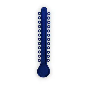 Orthodontic Ligature Ties 42 Keys/24 Donuts 1008pcs-Low Friction Technology, Latex Free, Medical grade polyurethane-.060 Inner/.125 Outer Diameter-Made in USA-Orthodentalusa Corp (Blue)