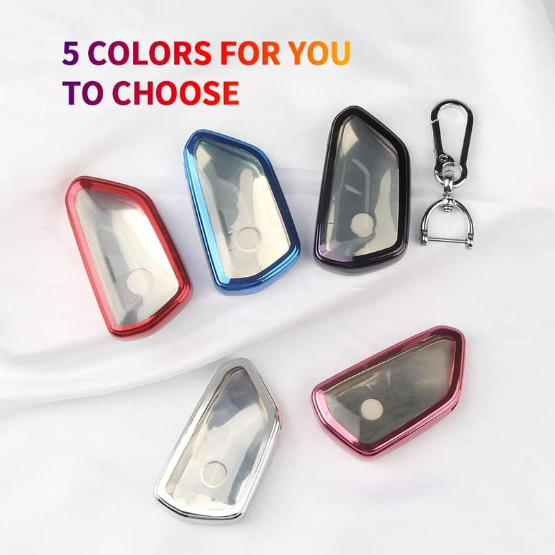 for Volkswagen Key Fob Cover with Keychain,Car Key Case fit for VW ID.4 ID.3 MK8 Golf GTI Seat Leon MK4 Skoda Octavia(Black)